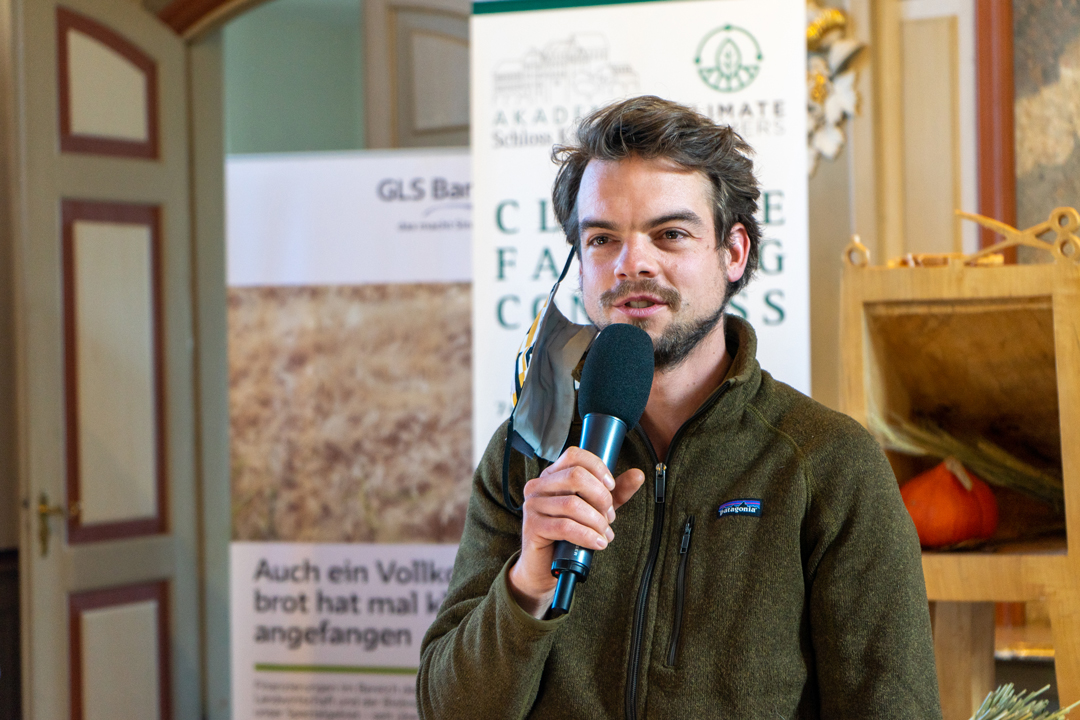 Climate Farming Conference Joost van Schie microphone