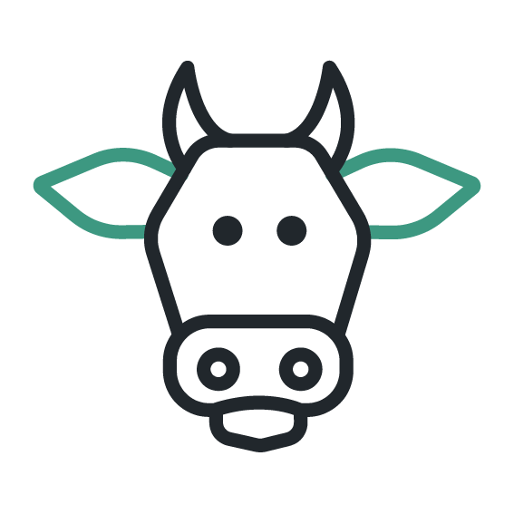 Climate Farmers Icon cow grey